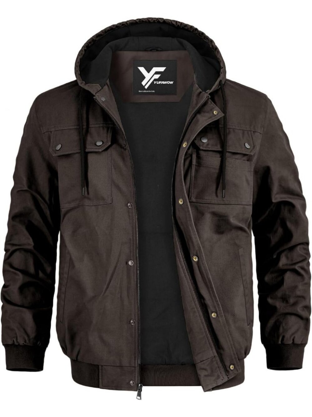 Warm Heavy Duty Men's Detroit Jacket - Fleece Lined for Cold Weather & Outdoor